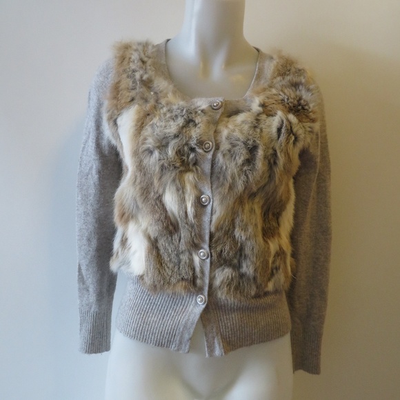 SUNCOO GREY CARDIGAN SWEATER TOP SZ: S * - Picture 1 of 7